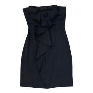 ASOS LBD Strapless Bow Front Cocktails Mini Dress